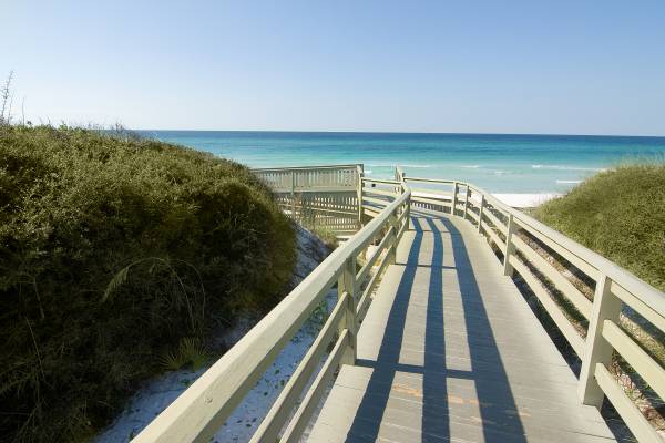 Boardwalk leading to the beach